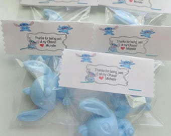 Stitch Soap Favors: Custom Party Favors, Personalized Tag, Set of 10