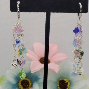 Butterfly Garden Non-Matching Earrings K-POP / K-Fashion Inspired image 1