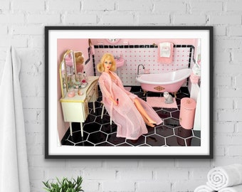 Vintage Barbie Pink Powder Room