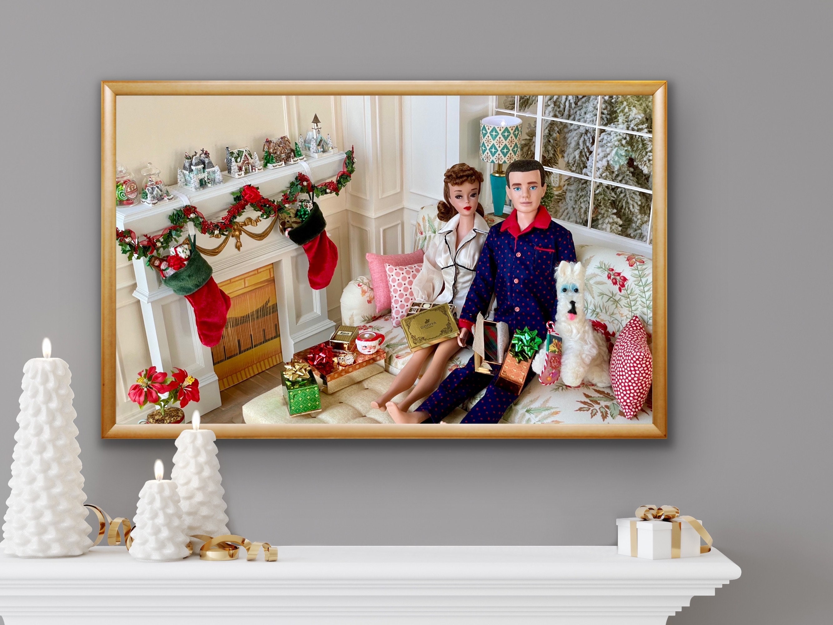 Vintage Barbie & Ken Christmas Day