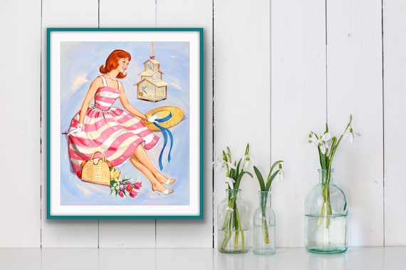 Vintage Barbie Midge Puzzle Artwork Giclee