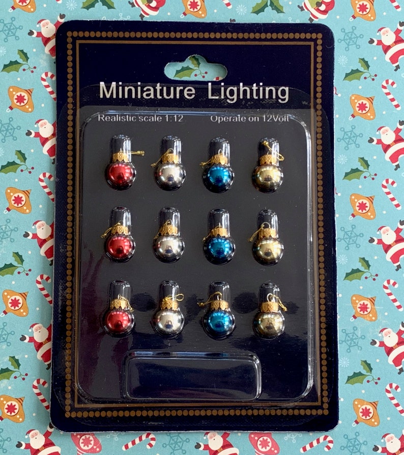 Dollhouse Miniature Christmas Tree Lights & Ornaments Etsy