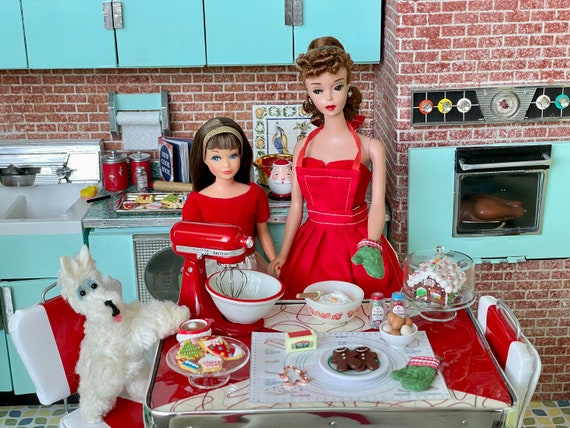 Vintage Barbie Christmas Baking Miniature Set