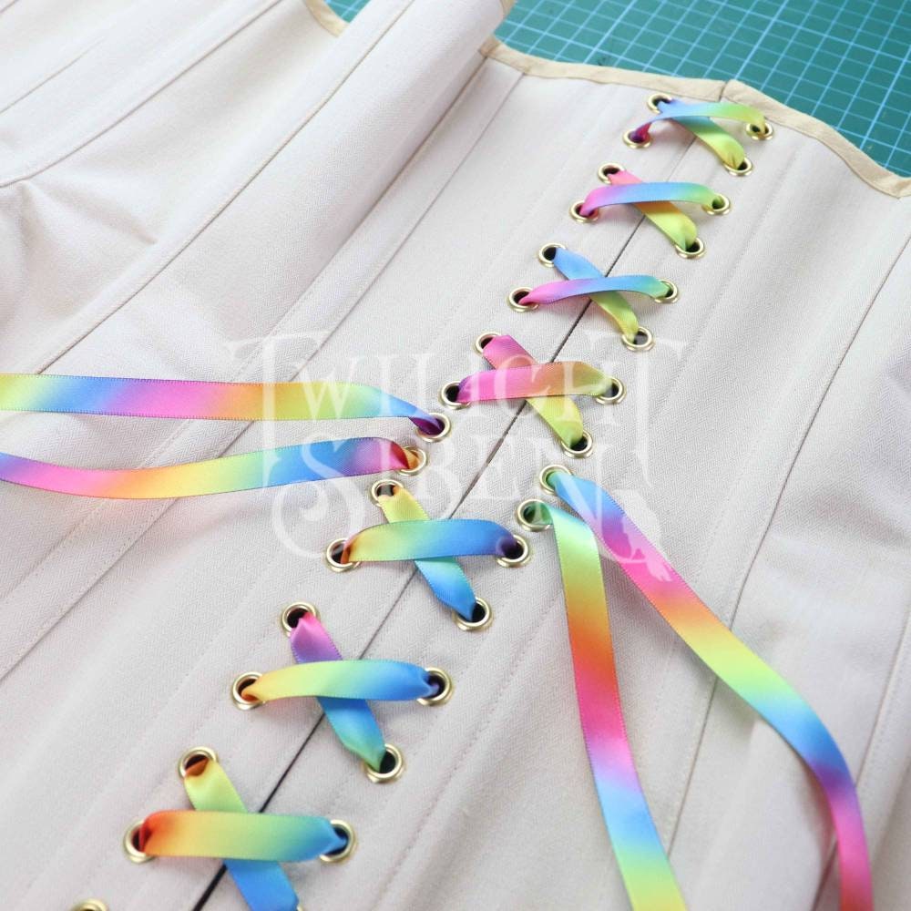 Satin Ribbon Corset Lacing, 10mm / 16mm Double Faced Satin Ribbon