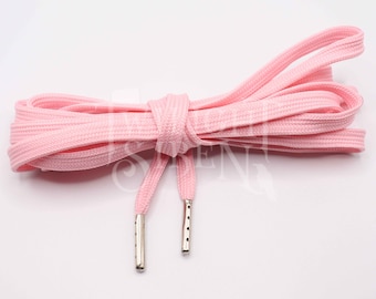 SALE - 3 METRE LENGTH  pink polyester corset lacing, replacement stay lacing, lacing tipped with silver metal aglets,