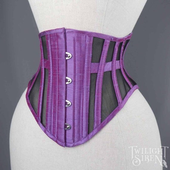 Corset, Purple Waist Cincher, Waspie