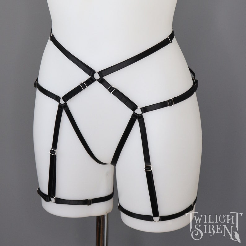 HEXAGRAM BODY HARNESS elastic strap harness cage lingerie set harness bra leg harness