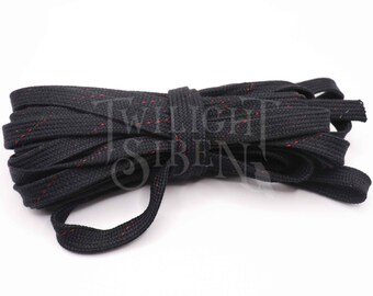 SECONDS - 1.35M / 6M black cotton corset lacing, replacement stay lacing, lacing tipped with metal aglets, shoe lacing