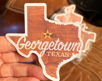 Georgetown Texas Map Sticker