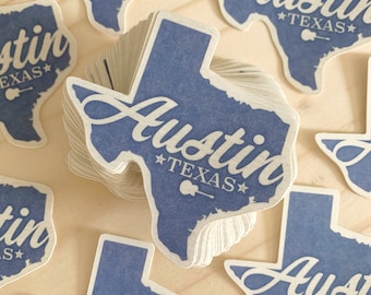 Austin Texas Map Sticker