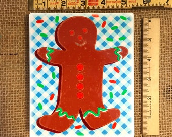 Gingerbread Man 5" Metal Retro Sign