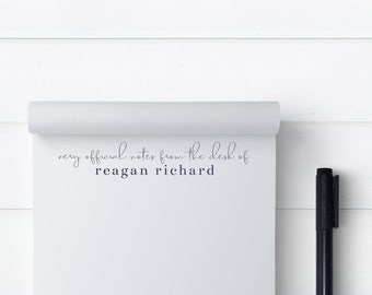 Personalized "Very Official Notes" Notepad | Funny Memo Pad | From the Desk Of Notepad | Graduation Gift | First Job Gift