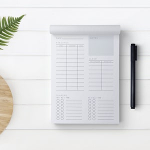 Minimalist Newborn Tracker Notepad | Baby Planner | Nanny Log | Nursing & Diaper Tracker | Baby Shower Gift | New Mom Gift