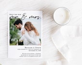 Wedding Announcement with Photo | We Eloped Picture Card | Printable Instant Download | Editable Template