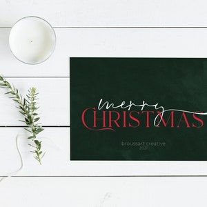 Cartão de Natal do Feliz Natal do negócio | Download instantâneo para impressão | Modelo editável