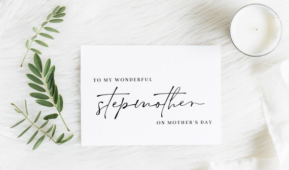 Printable Stepmother Mother's Day Cards Minimalist Step | Etsy