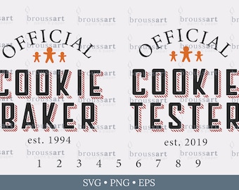 Official Cookie Tester Baker | Family Christmas | SVG Cut Files, PNG, EPS