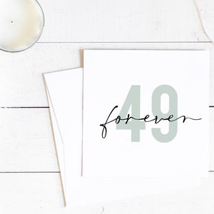 Printable Forever 49 Lustige 50. Geburtstag Grußkarte | Blanko Klappkarte | Sofort Download