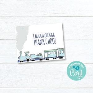 Printable Chugga Chugga Thank You Card | Edit & Download