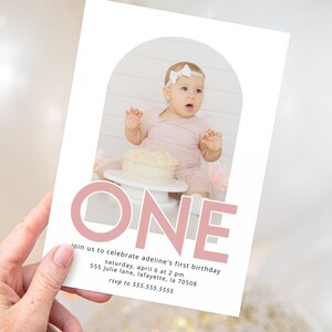 Photo Arch First Birthday Party Invitation | Printable Instant Download | Editable Template