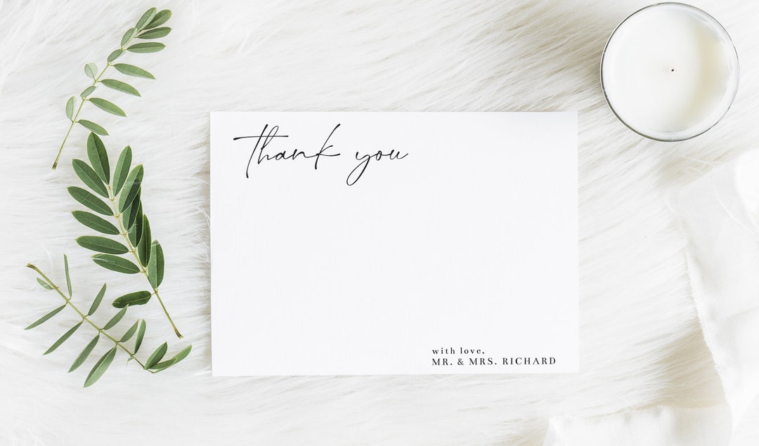 Thank You Notecards | Custom Wedding Gift Thank You Cards ...