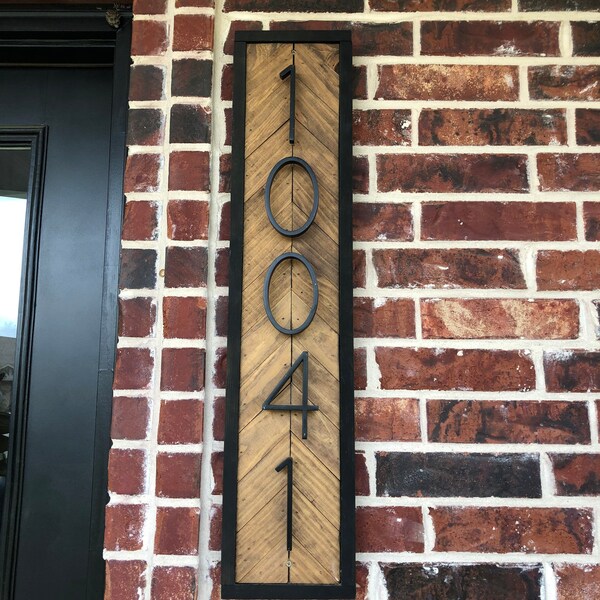 Metal Raised House Number Etsy