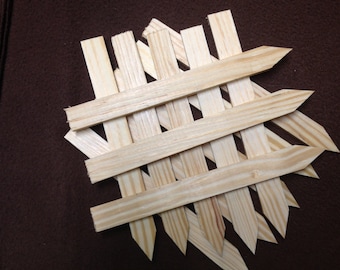 Garden plant markers wood pine 7 1/2" x 3/4" bakers dozen 13