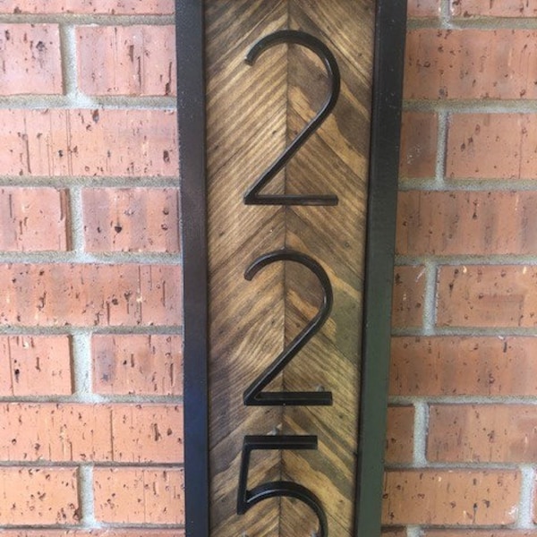 Vertical Raised House Numbers Etsy