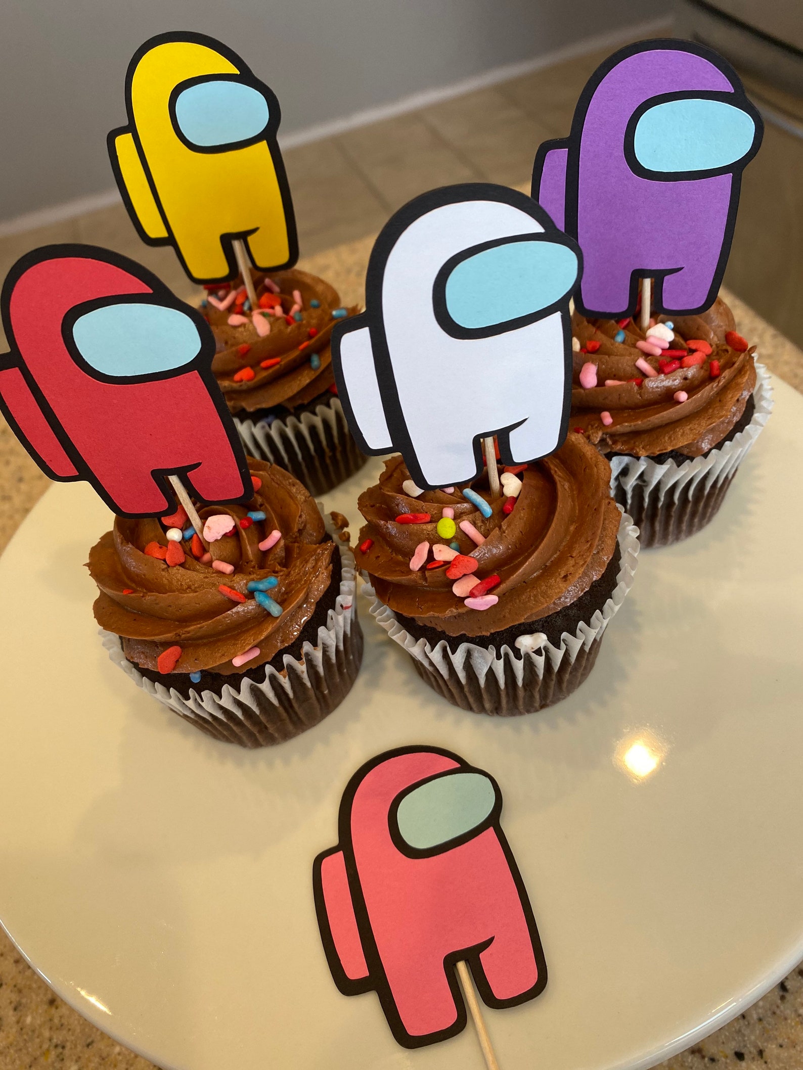 Among Us Cupcake Toppers Etsy