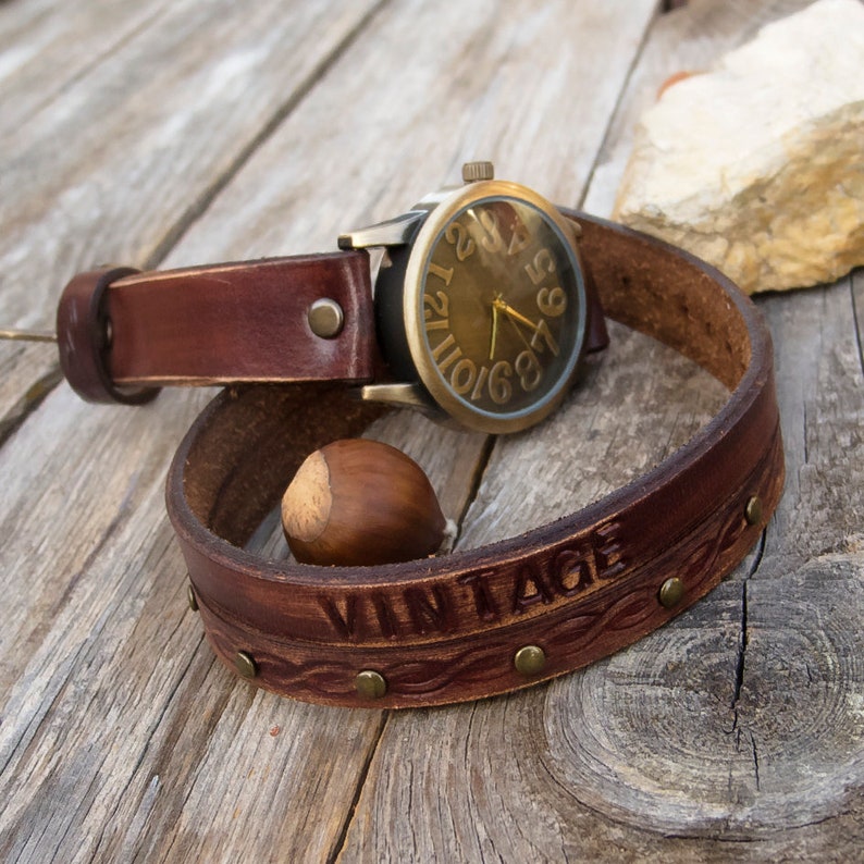leather wrist watch for ladies