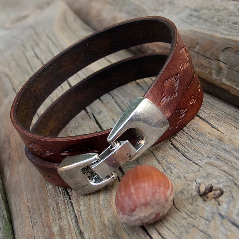 Men's Leather Bracelet Tribal Leather Bracelet With Etsy