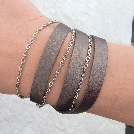 Items similar to Leather multi strap bracelet for women on Etsy