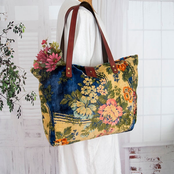 Large Carpet Bag Pattern Etsy