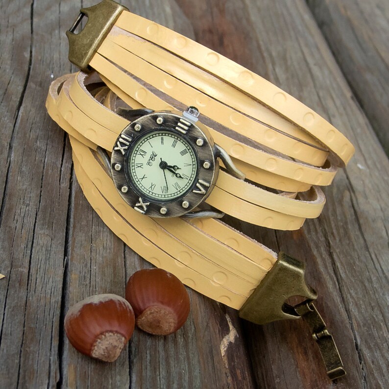 Womens Leather Cuff Watch Summer Wrist Watch Boho Women Etsy