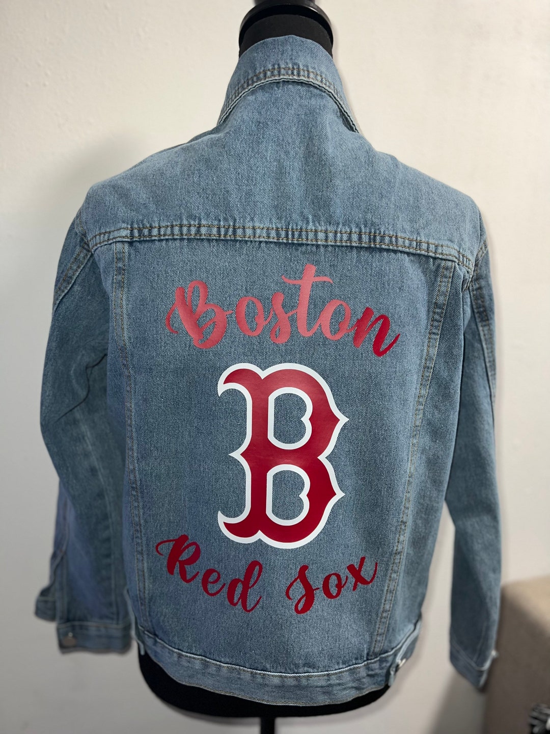 Red sox denim jacket hot sale