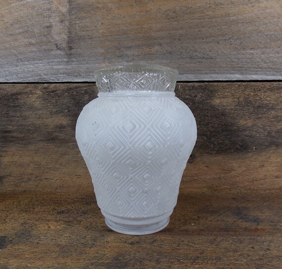 Vintage Frosted Clear Glass Teardrop Ceiling Light Fixture Globe Replacement Light Globe
