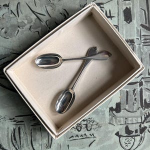 STIEFF Pewter Individual Salt Spoon Williamsburg, Hollow ware