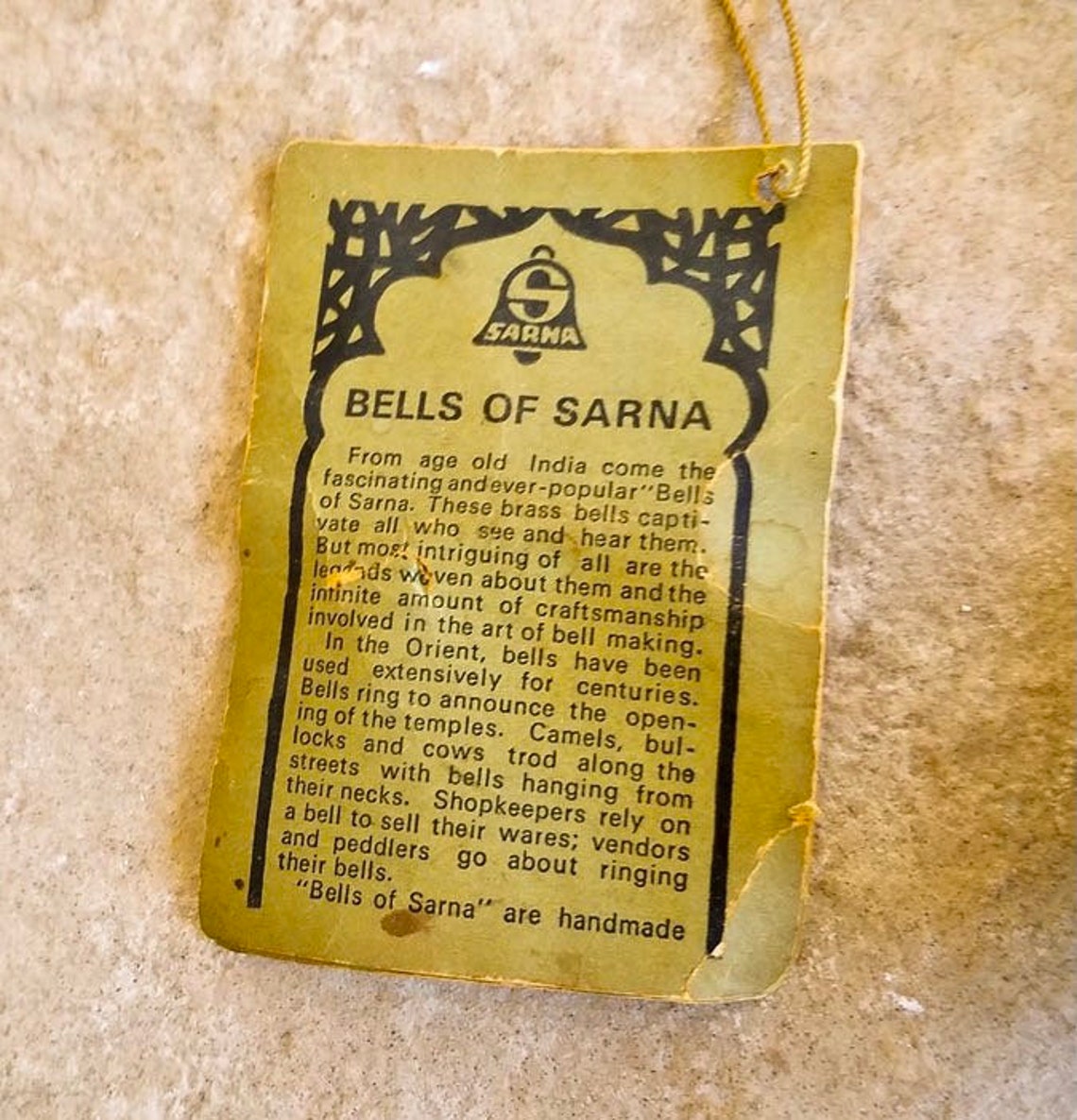 Set of Five Bells of Sarna Hand Made Brass Bells Triangluar Etsy