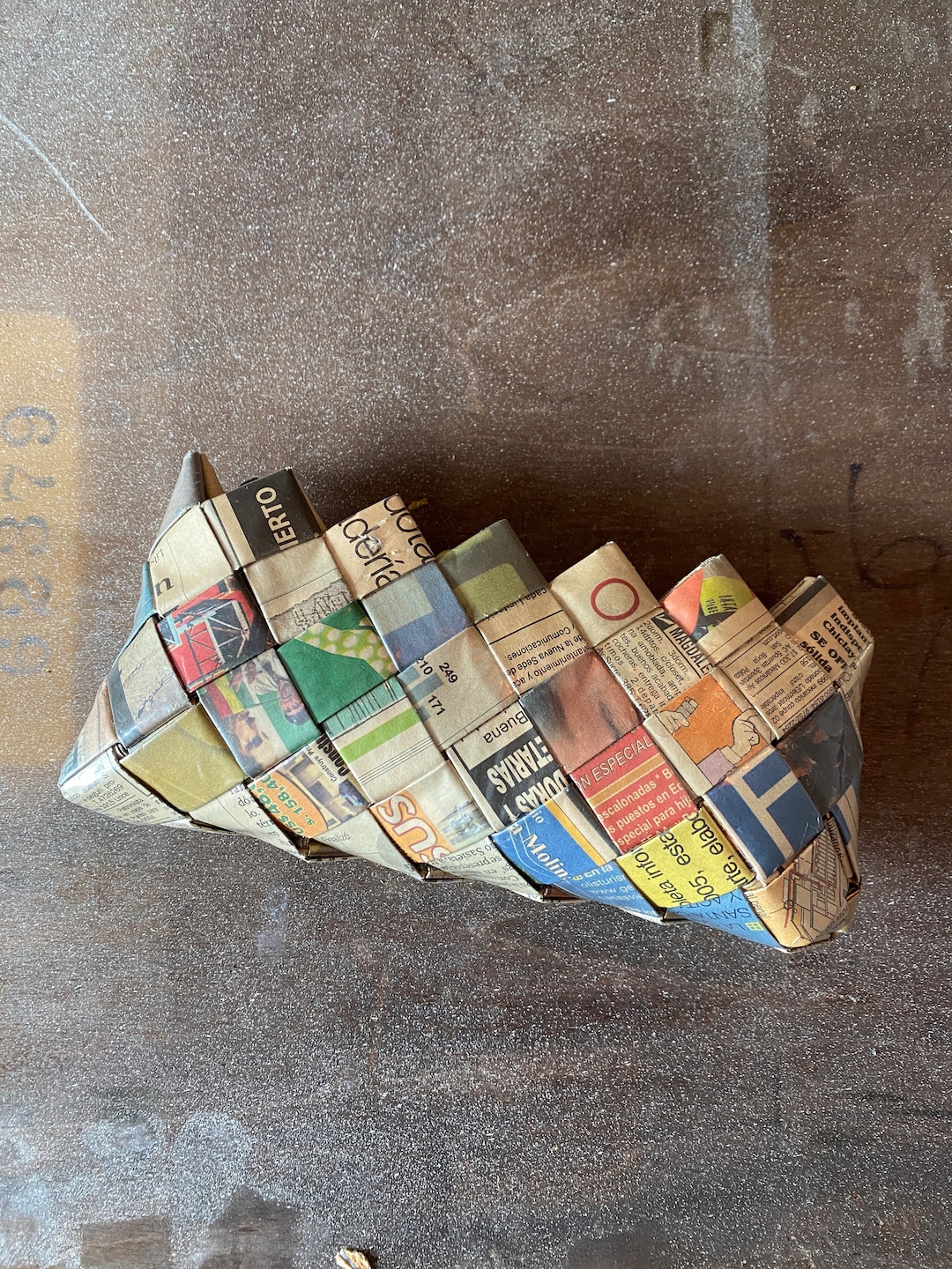 Vintage Woven Magazine Newspaper Purse Clutch, Eco Paper Clutch - Etsy