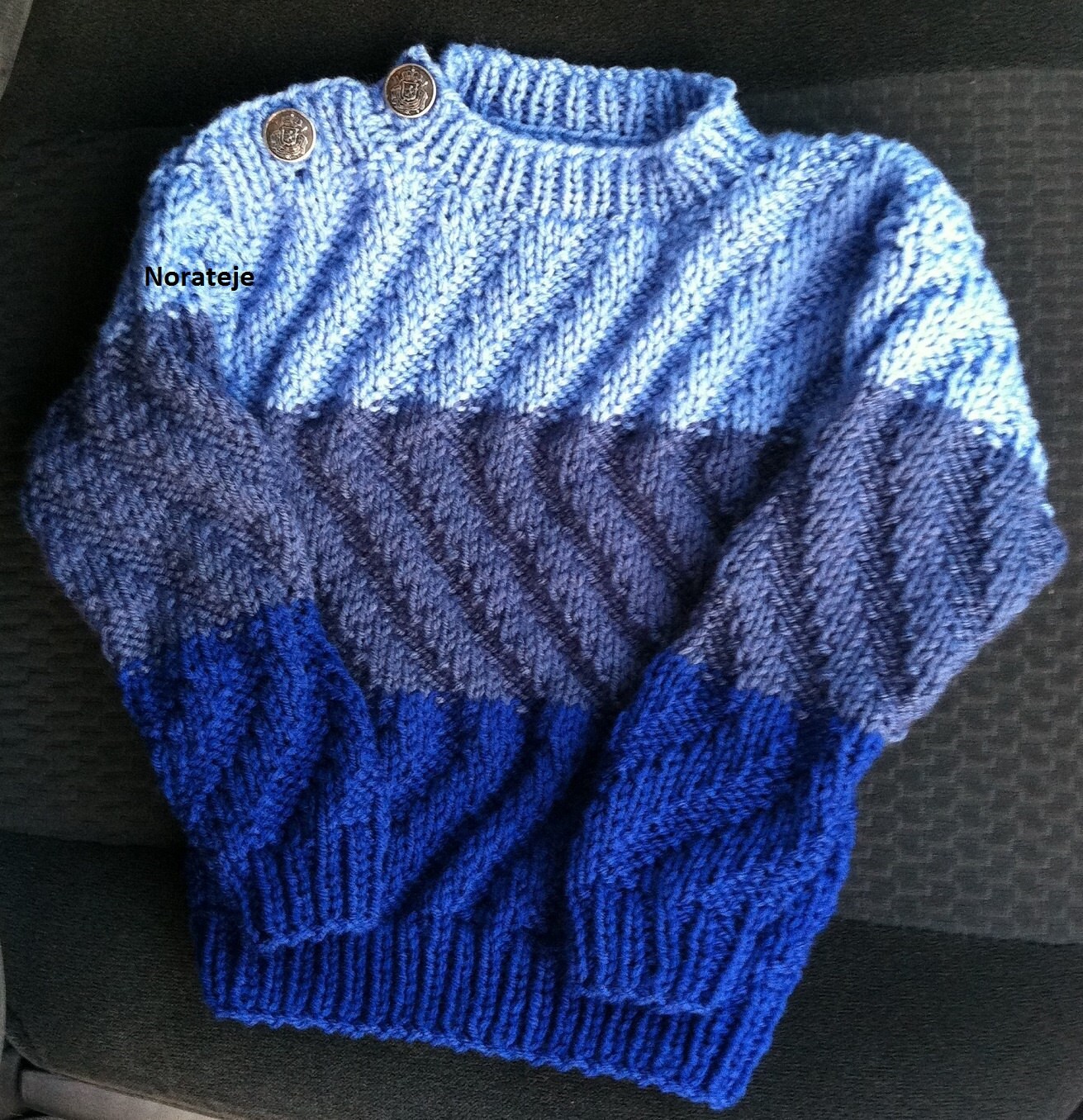 3 Tonned Blue Toddler Sweater - Etsy