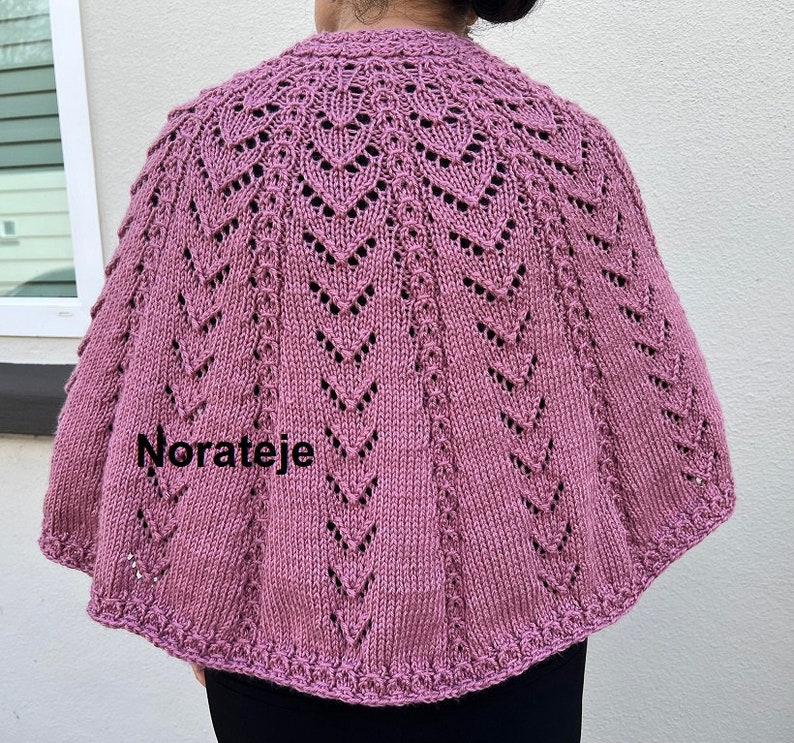 Katy cape, shawl Knitting pattern image 3