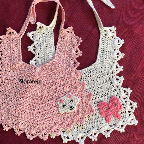Aristocatti baby bib crochet pattern