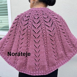 Katy cape, shawl Knitting pattern image 1