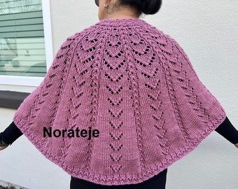 Katy cape, shawl Knitting pattern