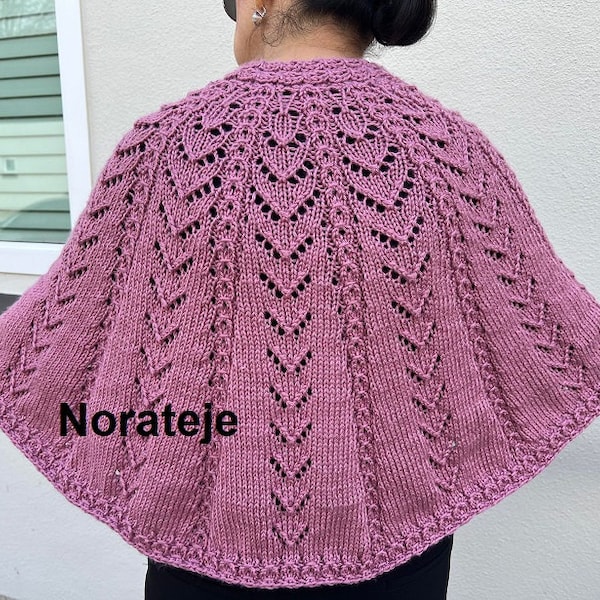 Katy cape, shawl Knitting pattern