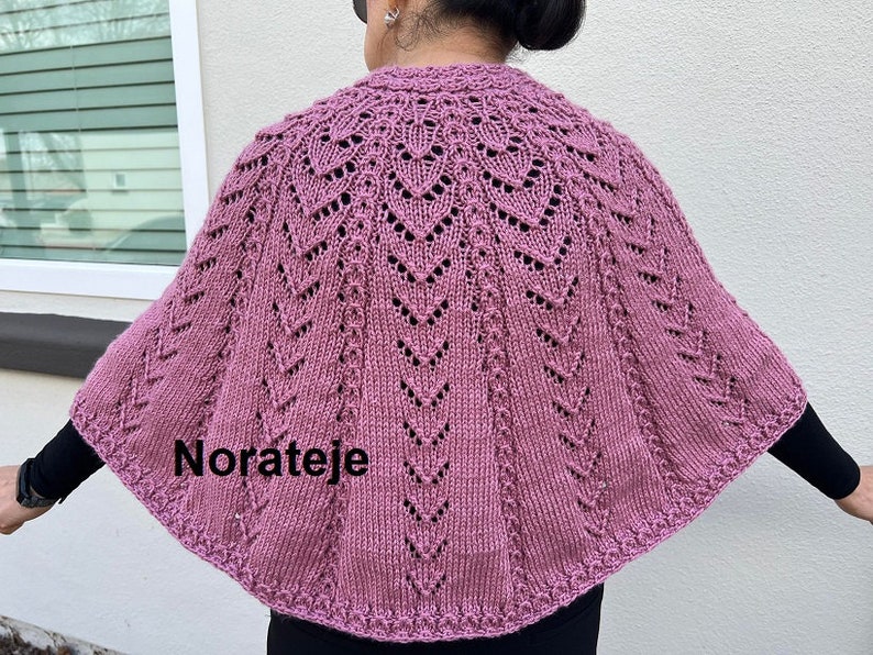 Katy cape, shawl Knitting pattern image 1