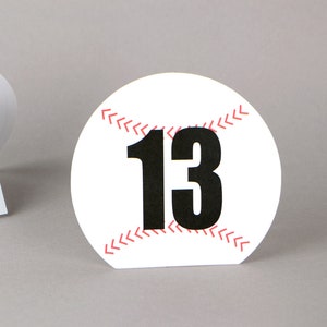 Baseball Table Numbers: Sports Team Banquet Decor