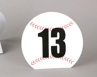 Baseball Table Numbers: Sports Team Banquet Decor