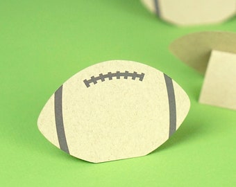 Football cutout Place / Name Cards Set of 24 Sports themed weddings | Bar Mitzvah