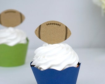 Football Cupcake Topper/ Appetizer Picks Set of 24